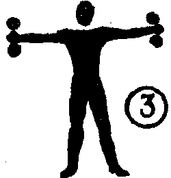 Упражнение 3 развивает мышцы плечевого пояса, груди, спины