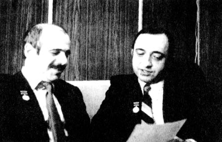Г.А. Степанов после вручения Государственной премии СССР, вместе с Р.С. Акчуриным
